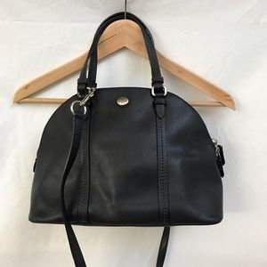 Coach Peyton Domed Black Satchel Crossbody Handbag